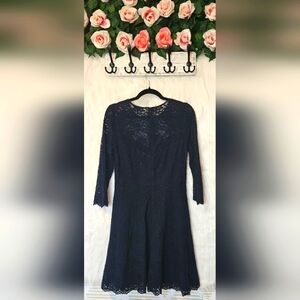 Oasis Sweetheart & Lace Long Sleeve Dress
